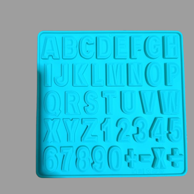 Molde de Silicona abc chico para Cemento, Yeso y Resina – velas
