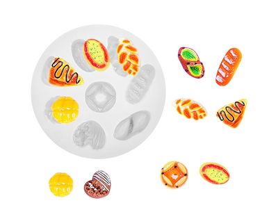Molde de silicona mini pancitos Velas, Cemento, Resina y Yeso