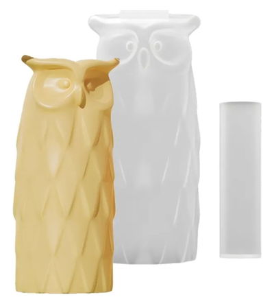 Molde de Silicona florero búho 4295 para Cemento, Yeso y Resina – Artesanal