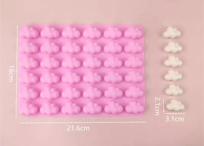 Molde de silicona mini nubes Velas, Cemento, Resina y Yeso