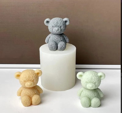 Molde de silicona osito 2t7 Velas, Cemento, Resina y Yeso