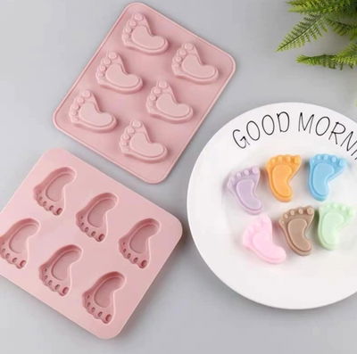 Molde de silicona piecitos Velas, Cemento, Resina y Yeso