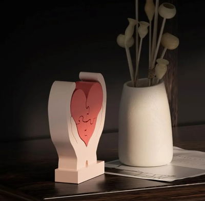 Molde de silicona corazon rompecabezas – Cemento, Resina y Yeso