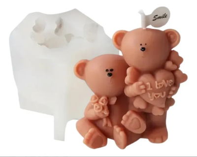 Molde de silicona ositos 2a7 Velas, Cemento, Resina y Yeso