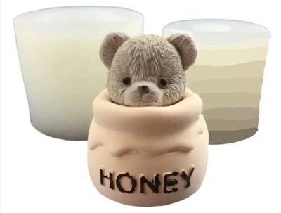 Molde de silicona osito miel 3b5 Velas, Cemento, Resina y Yeso