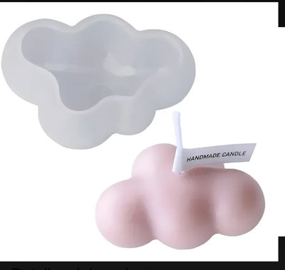 Molde de silicona nube Velas, Cemento, Resina y Yeso