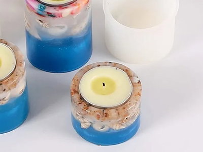 Molde de silicona porta vela liso   25b5Velas, Cemento, Resina y Yeso