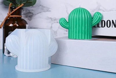 Molde de silicona cactus 1772 Velas, Cemento, Resina y Yeso