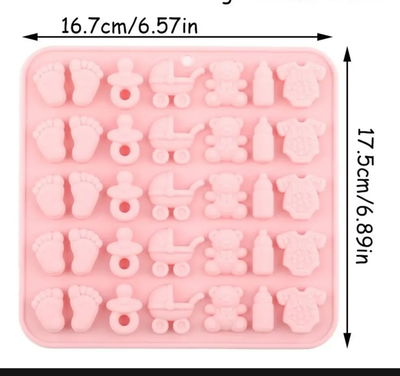 Molde de silicona baby Velas, Cemento, Resina y Yeso