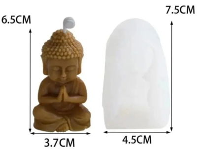 Molde de silicona budita 3457/ 10s5jabones Velas, Cemento, Resina y Yeso