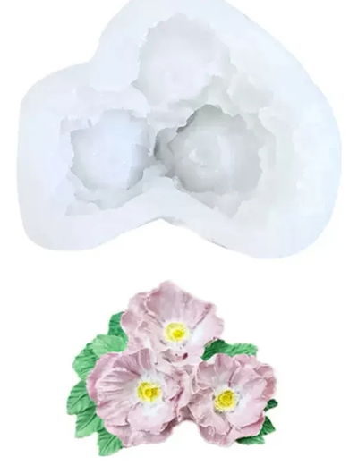 Molde de Silicona flores 29v12   velas ,Cemento, Yeso y Resina –  velas