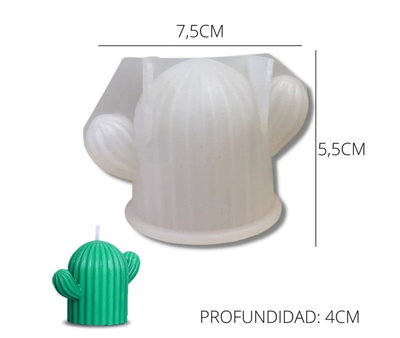Molde de silicona cactus 1772 Velas, Cemento, Resina y Yeso