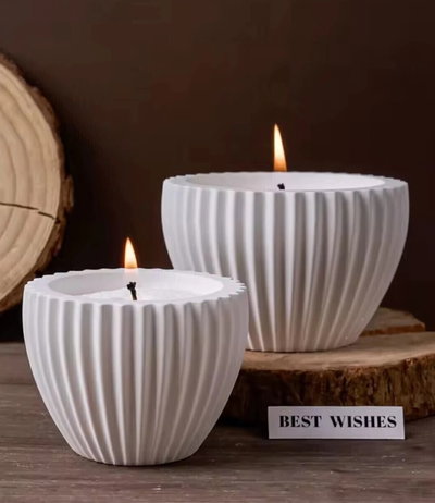 Molde de silicona maceta rayas   Velas, Cemento, Resina y Yeso