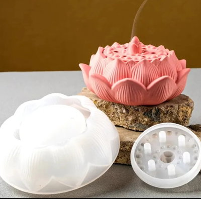 Molde silicona sahumador 3503. Yeso, cemento , resina 