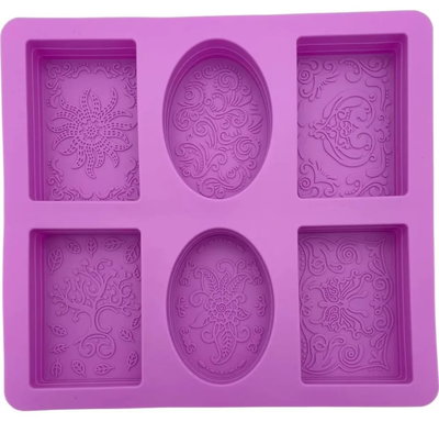 Molde de silicona para jabon 2 jabones Velas, Cemento, Resina y Yeso