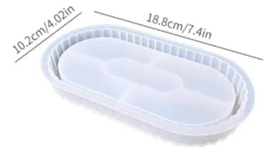 Molde de silicona bandeja chica Cemento, Resina y Yeso