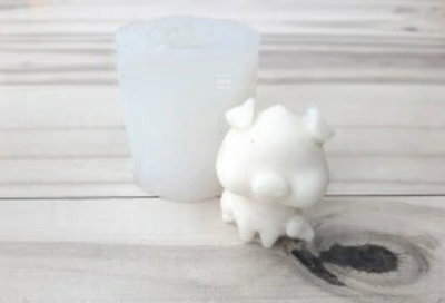 Molde de silicona cerdito 3313Velas, Cemento, Resina y Yeso