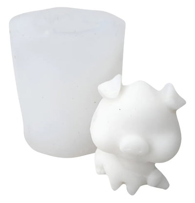 Molde de silicona cerdito 3313Velas, Cemento, Resina y Yeso