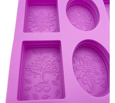 Molde de silicona para jabon 2 jabones Velas, Cemento, Resina y Yeso