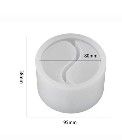 Molde de silicona contenedor yin  Velas, Cemento, Resina y Yeso