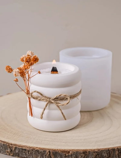 Molde de silicona contenedor circulos  Velas, Cemento, Resina y Yeso