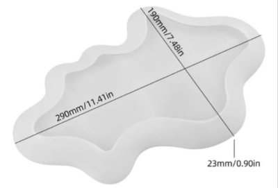 Molde de silicona bandeja irregular xl 4304 Cemento, Resina y Yeso