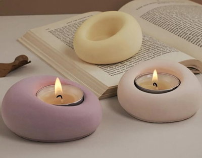 Molde de silicona porta vela 3852 Velas, Cemento, Resina y Yeso