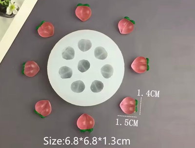 Molde de silicona mini durazno Velas, Cemento, Resina y Yeso