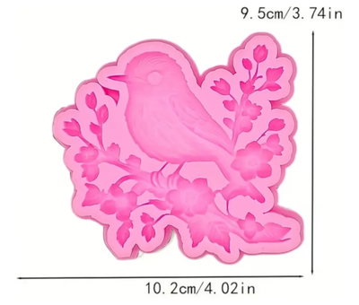 Molde de silicona pajarito en rama  Velas, Cemento, Resina y Yeso