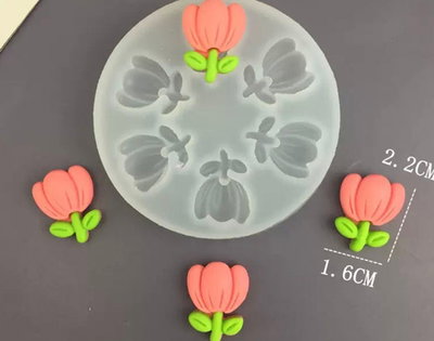 Molde de silicona tulipán Velas, Cemento, Resina y Yeso