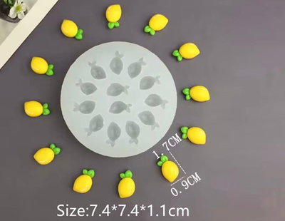 Molde de silicona mini limones Velas, Cemento, Resina y Yeso