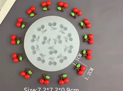 Molde de silicona mini cereza Velas, Cemento, Resina y Yeso