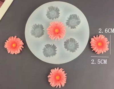 Molde de silicona mini calendulas Velas, Cemento, Resina y Yeso