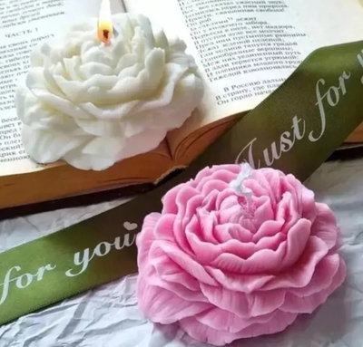 Molde de Silicona peonia xl  4a25 para Cemento, Yeso y Resina –  velas