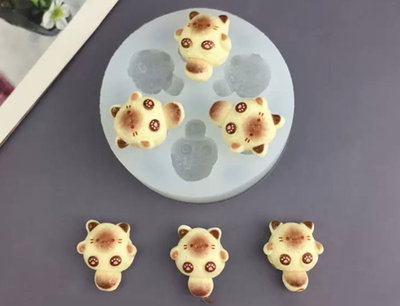 Molde de silicona mini gatito panzón Velas, Cemento, Resina y Yeso