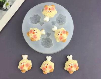 Molde de silicona mini patitas  Velas, Cemento, Resina y Yeso