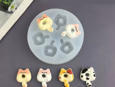 Molde de silicona mini gatito  Velas, Cemento, Resina y Yeso