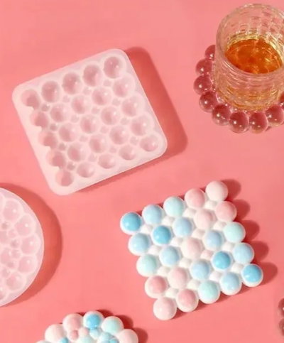 Molde de silicona plato burbuja  Cemento, Resina y Yeso