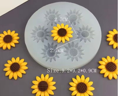 Molde de silicona mini girasol Velas, Cemento, Resina y Yeso