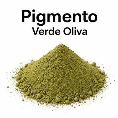 Pigmento verde oliva  claro – Cemento y Yeso – 50 g