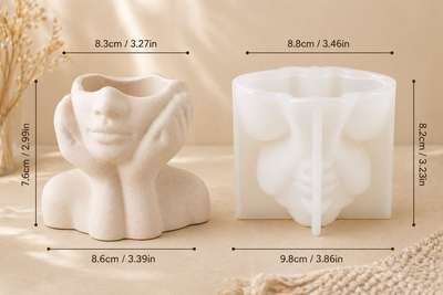 Molde de silicona maceta mujer   Velas, Cemento, Resina y Yeso