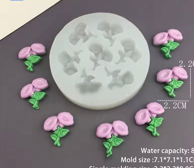 Molde de silicona florcita 22R5 Velas, Cemento, Resina y Yeso