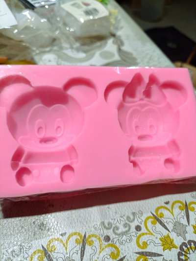 Molde de silicona Disney 2 Velas, Cemento, Resina y Yeso