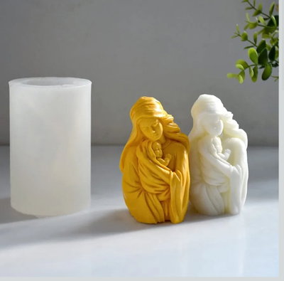 Molde de silicona mujer con bebe – Velas artesanales