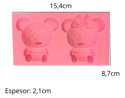 Molde de silicona Disney 2 Velas, Cemento, Resina y Yeso