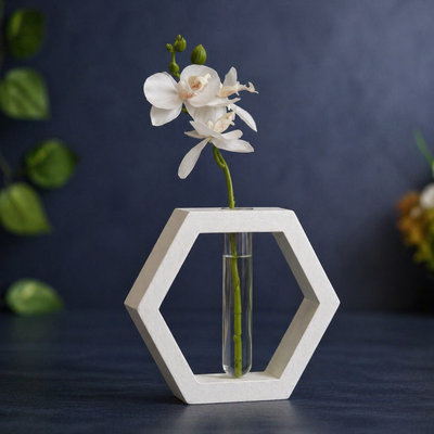 Molde de Silicona florero hexagonal para Cemento, Yeso y Resina –  Artesanal