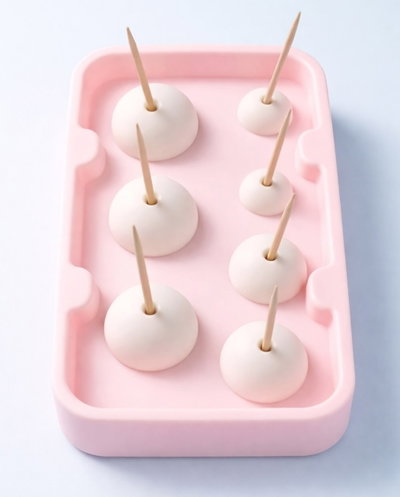 Molde de silicona chupetín bolita 2 Velas, Cemento, Resina y Yeso