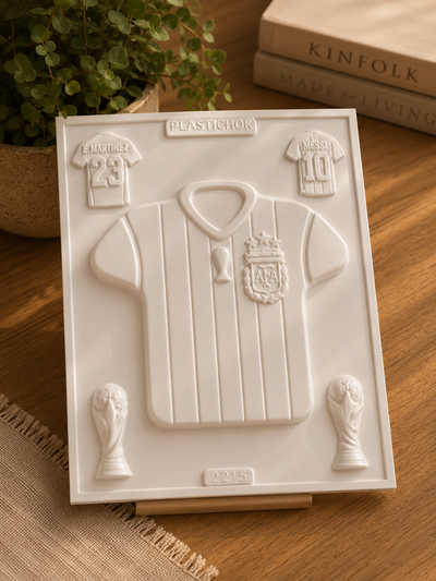 Molde termoformado camiseta mundial  Cemento, resina o yeso