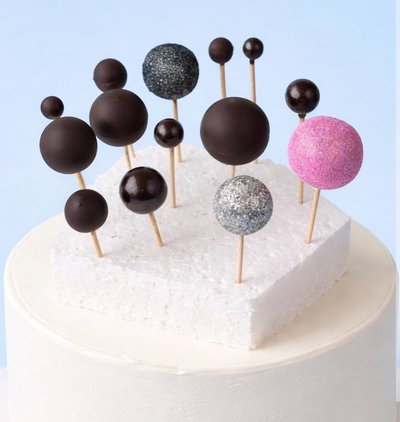 Molde de silicona chupetín bolita 2 Velas, Cemento, Resina y Yeso