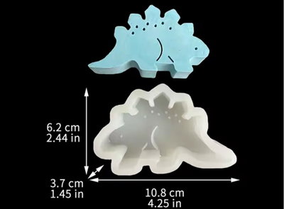 Molde de silicona dinosaurio 7u7 Velas, Cemento, Resina y Yeso